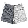 Grey Dark And White Quad Color Rugby Shorts Made In USA by Tribe Lacrosse