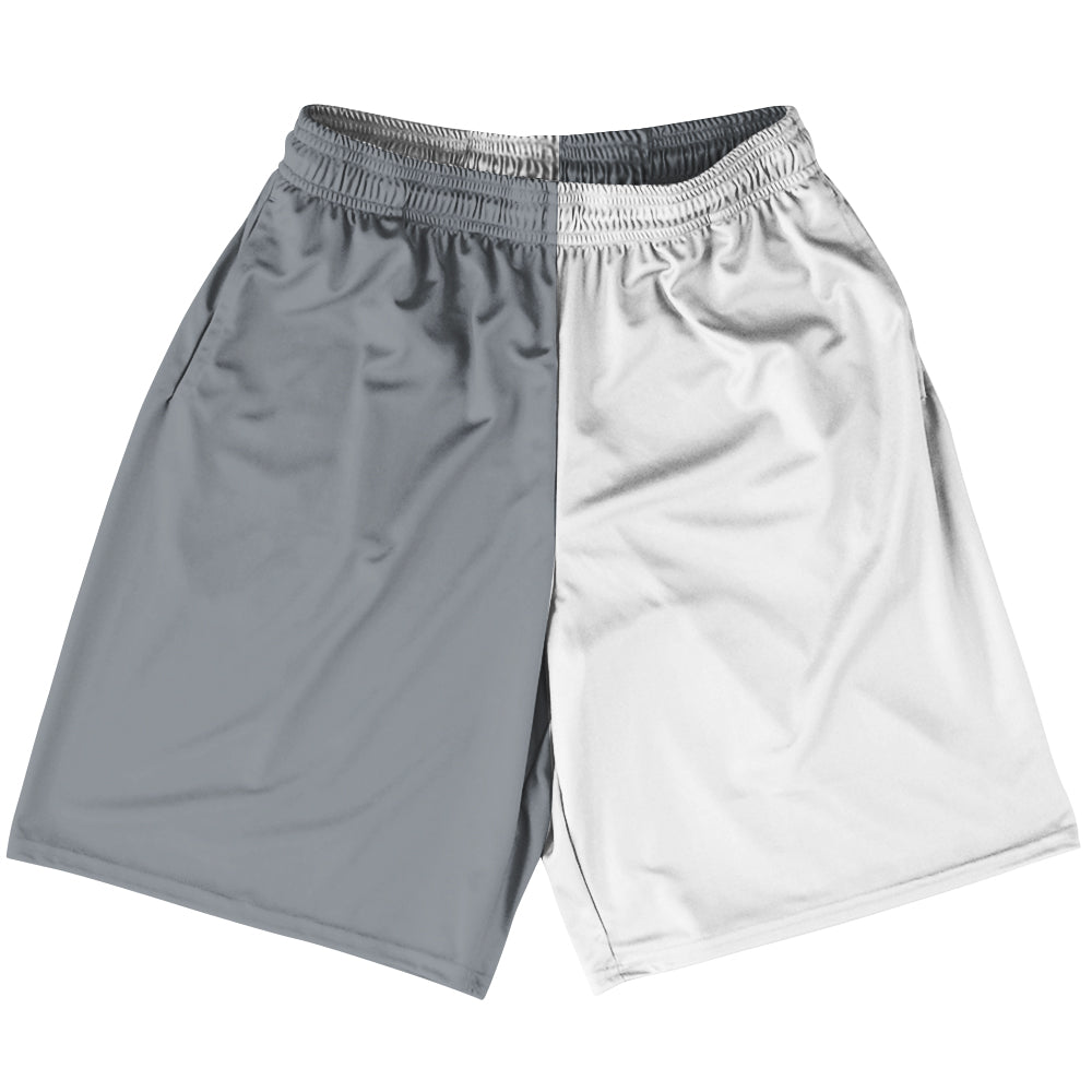 Grey Dark And White Quad Color Lacrosse Shorts Made In USA by Tribe Lacrosse