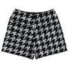 Grey Medium And Black Houndstooth Rugby Shorts Made In USA by Tribe Lacrosse