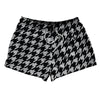 Grey Medium And Black Houndstooth 2.5" Swim Shorts Made In USA by Tribe Lacrosse