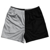 Grey Medium And Black Quad Color Rugby Shorts Made In USA by Tribe Lacrosse