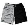Grey Medium And Black Quad Color Swim Shorts 7" Made In USA by Tribe Lacrosse