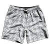 Grey Medium And White Houndstooth Swim Shorts 7" Made In USA by Tribe Lacrosse