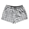 Grey Medium And White Houndstooth 2.5" Swim Shorts Made In USA by Tribe Lacrosse