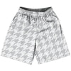 Grey Medium And White Houndstooth Lacrosse Shorts Made In USA by Tribe Lacrosse