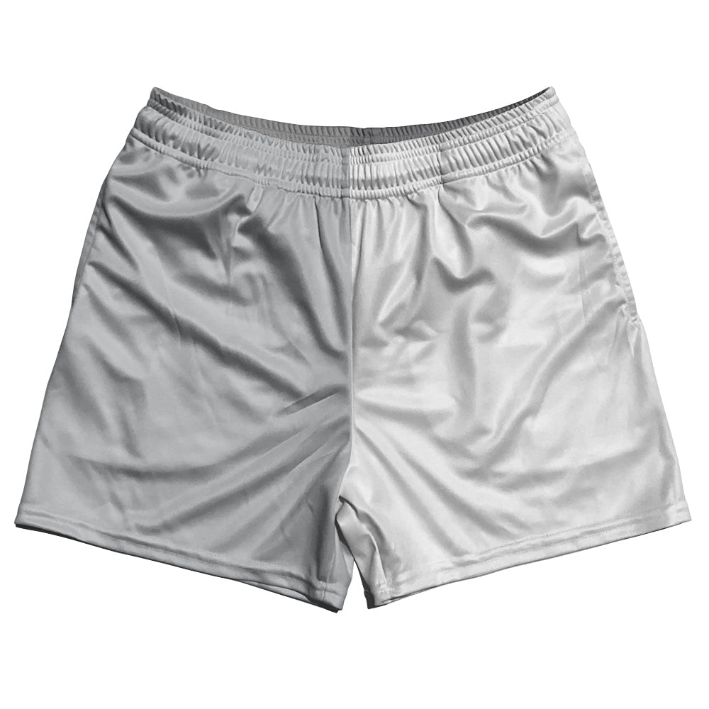 Grey Medium And White Quad Color Rugby Shorts Made In USA by Tribe Lacrosse