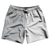 Grey Medium And White Quad Color Swim Shorts 7" Made In USA by Tribe Lacrosse