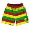 Hawaii Kanaka Maoli Flag Athletic Running Fitness Exercise Shorts 7" Inseam Shorts Made In USA by Tribe Lacrosse