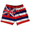 Hawaii US State Flag 5" Swim Shorts Made in USA by Tribe Lacrosse
