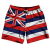 Hawaii US State Flag Swim Shorts 7" Made in USA by Tribe Lacrosse