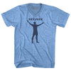 Hey Jude Soccer Celebration Adult Tri-Blend V-neck T-shirt by Tribe Lacrosse