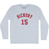 Hickory 15 Basketball (Distressed Design) Adult Tri-Blend Long Sleeve T-shirt  by Tribe Lacrosse