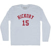 Hickory 15 Basketball (Distressed Design) Adult Tri-Blend Long Sleeve T-shirt  by Tribe Lacrosse