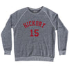 Hickory 15 Basketball (Distressed Design) Adult Tri-Blend Sweatshirt  by Tribe Lacrosse