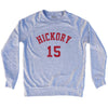 Hickory 15 Basketball (Distressed Design) Adult Tri-Blend Sweatshirt  by Tribe Lacrosse
