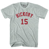 Hickory 15 Basketball (Distressed Design) Adult Tri-Blend T-shirt  by Tribe Lacrosse