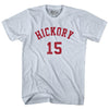 Hickory 15 Basketball (Distressed Design) Adult Tri-Blend T-shirt  by Tribe Lacrosse