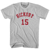 Hickory 15 Basketball (Distressed Design) Adult Cotton T-shirt  by Tribe Lacrosse
