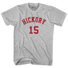 Hickory 15 Basketball (Distressed Design) Womens Cotton Junior Cut T-Shirt  by Tribe Lacrosse