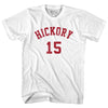 Hickory 15 Basketball (Distressed Design) Adult Cotton T-shirt  by Tribe Lacrosse