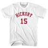 Hickory 15 Basketball (Distressed Design) Adult Cotton T-shirt  by Tribe Lacrosse