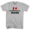 I Love Basketball Moms Adult Cotton T-shirt by Tribe Lacrosse