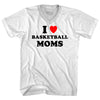 I Love Basketball Moms Adult Tri-Blend V-neck T-shirt by Tribe Lacrosse