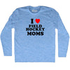 I Love Field Hockey Moms Adult Tri-Blend Long Sleeve T-shirt by Tribe Lacrosse