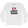 I Love Field Hockey Moms Adult Cotton Long Sleeve T-shirt by Tribe Lacrosse