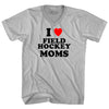 I Love Field Hockey Moms Adult Tri-Blend V-neck T-shirt by Tribe Lacrosse