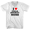 I Love Field Hockey Moms Adult Tri-Blend V-neck T-shirt by Tribe Lacrosse