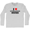 I Love Gymnastics Moms Adult Cotton Long Sleeve T-shirt by Tribe Lacrosse
