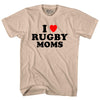 I Love Rugby Moms Adult Cotton T-shirt by Tribe Lacrosse