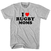 I Love Rugby Moms Adult Cotton T-shirt by Tribe Lacrosse