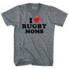I Love Rugby Moms Adult Tri-Blend V-neck T-shirt by Tribe Lacrosse