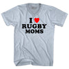 I Love Rugby Moms Adult Tri-Blend V-neck T-shirt by Tribe Lacrosse