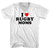I Love Rugby Moms Adult Tri-Blend V-neck T-shirt by Tribe Lacrosse
