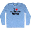 I Love Surfing Moms Adult Tri-Blend Long Sleeve T-shirt by Tribe Lacrosse