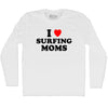 I Love Surfing Moms Adult Cotton Long Sleeve T-shirt by Tribe Lacrosse