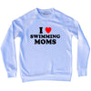 I Love Swimming Moms Adult Tri-Blend Sweatshirt by Tribe Lacrosse