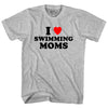 I Love Swimming Moms Adult Cotton T-shirt by Tribe Lacrosse