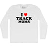 I Love Track Moms Adult Cotton Long Sleeve T-shirt by Tribe Lacrosse