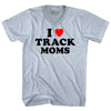 I Love Track Moms Adult Tri-Blend V-neck T-shirt by Tribe Lacrosse