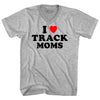 I Love Track Moms Adult Cotton V-neck T-shirt by Tribe Lacrosse