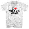 I Love Track Moms Adult Tri-Blend V-neck T-shirt by Tribe Lacrosse