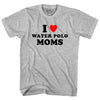 I Love Water Polo Moms Adult Cotton T-shirt by Tribe Lacrosse