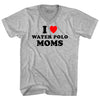 I Love Water Polo Moms Adult Cotton V-neck T-shirt by Tribe Lacrosse