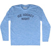 Ice Hockey Night Adult Tri-Blend Long Sleeve T-shirt by Tribe Lacrosse
