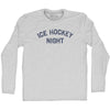 Ice Hockey Night Adult Cotton Long Sleeve T-shirt by Tribe Lacrosse