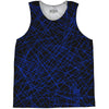 Laser Show Neon Blue Basketball Practice Singlet Jersey by Tribe Lacrosse